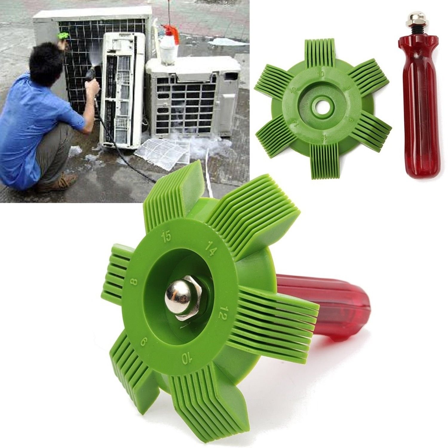 6 in1 Fin Comb Straightener Cleaner Automotive A/C Radiator Evaporator Condenser