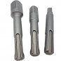 3pc Sds Drill 1/4" 3/8" 1/2" Socket Nut Driver Adaptor 3pc Chrome Vanadium Steel