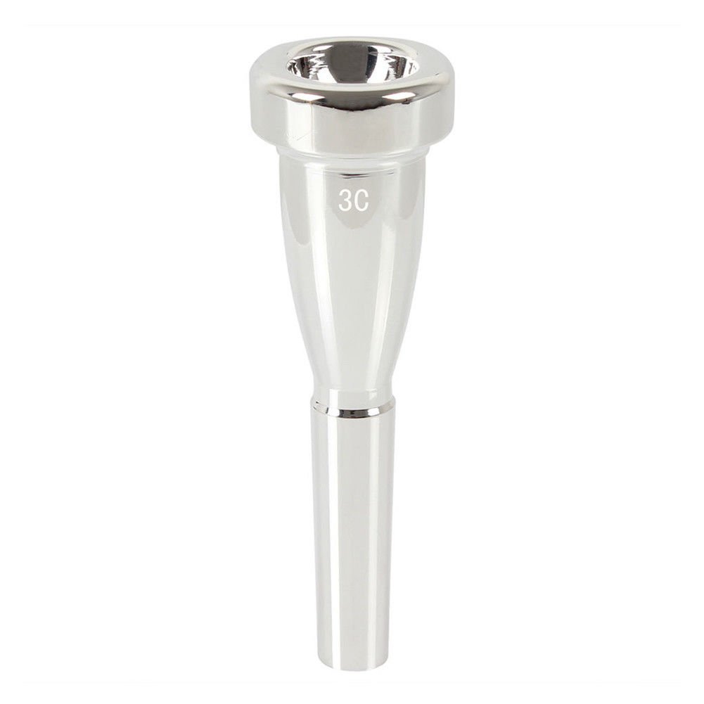 High Quality Metal Silver Music Trumpet Mouthpiece Meg 3C Size for Bach Beginner