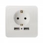 5V 2A Dual USB Port Wall Charger Phone Adapter EU Plug Socket Power Outlet Panel