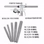 5Pcs/Set Screw Extractor Kit Guide Broken Damaged Bolt Remover Drill Bits