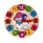 Wooden 12 Number Clock Toy Baby Colorful Puzzle Digital Geometry Clock Education