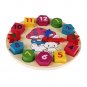 Wooden 12 Number Clock Toy Baby Colorful Puzzle Digital Geometry Clock Education