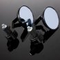 Universal 7/8" Round Bar End Rear Mirrors Moto Motorcycle Motorbike Scooters