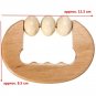 Handheld Rotation Wooden Ball Rolling Massage Body Arm Waist Roller Massager