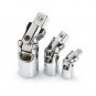 3 Pcs Impact Universal Joint Socket Set Swivel Hand Tools U-Joint 1/4-Inch 3/8-I
