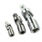 3 Pcs Impact Universal Joint Socket Set Swivel Hand Tools U-Joint 1/4-Inch 3/8-I