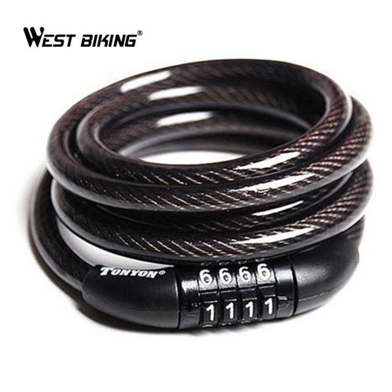 WEST BIKING Universal Bicycle Lock Safe Computer Locks High Security Mountain Bi