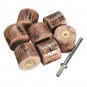 7pcs Flap Sanding Wheel 80-600 Grit With a 1/8 Inch Mandrel fit Dremel Grinder