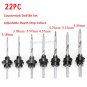 22 Piece Tapered Countersink Drill Bit Woodwork Carpentry Joinery Tapered Wood P