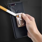 Phone Ring Holder USB Windproof Lighter Flameless Smoke Stand For Iphone Mobile