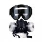Gas Mask Double Filter Anti-fog Glasses Airsoft Dust Face Guard Breathing chemic