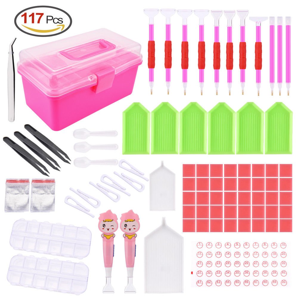 117PCS Handmade Diamond Painting Tools DIY Diamond Painting Cross Stitch Embroid