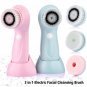USB Rechargeable Electric Facial Cleansing Brush Soft Scrubber Face Exfoliating