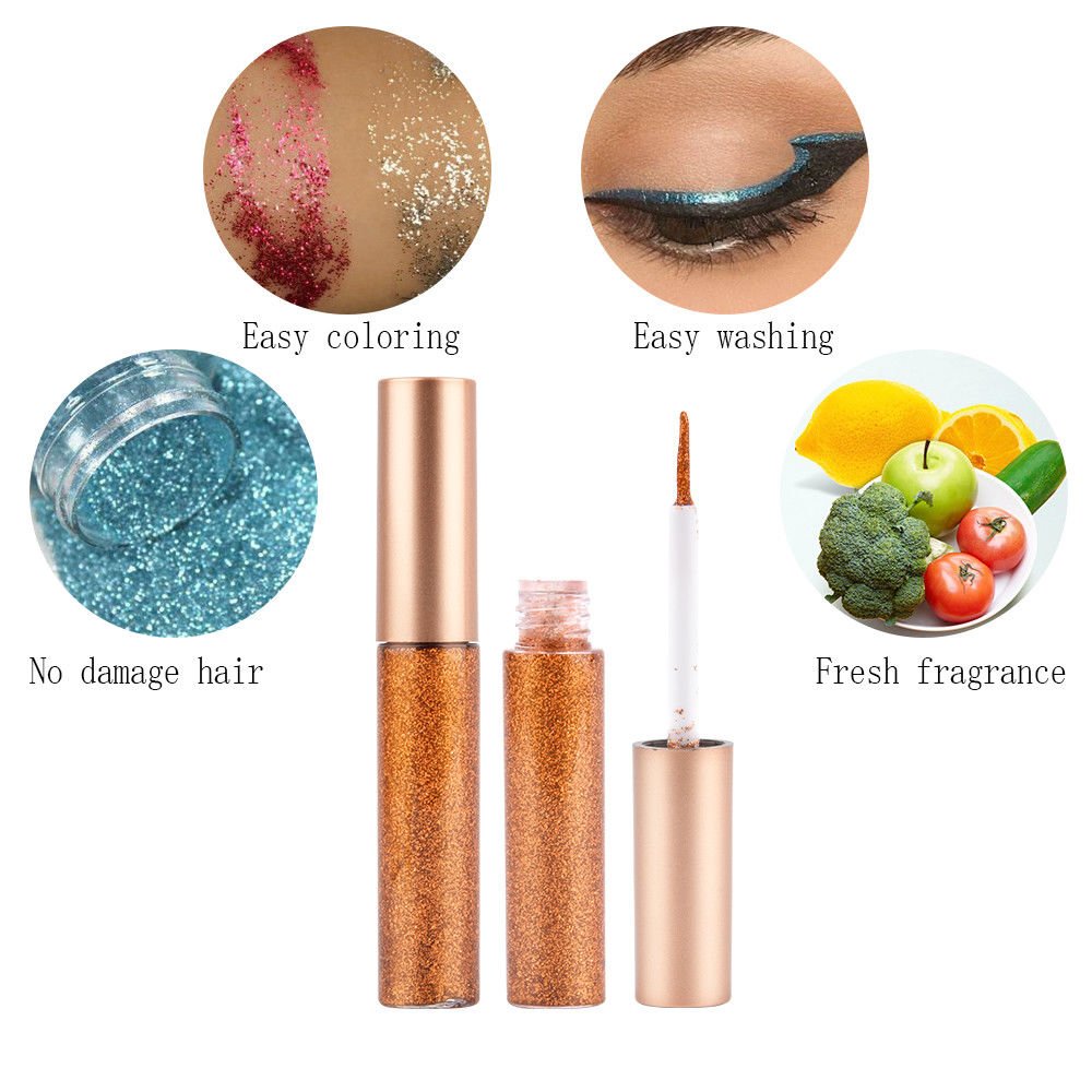 10Pcs/Set Color Magnificent Metals Glitter & Glow Liquid Eye Shadow US Fast SHIP