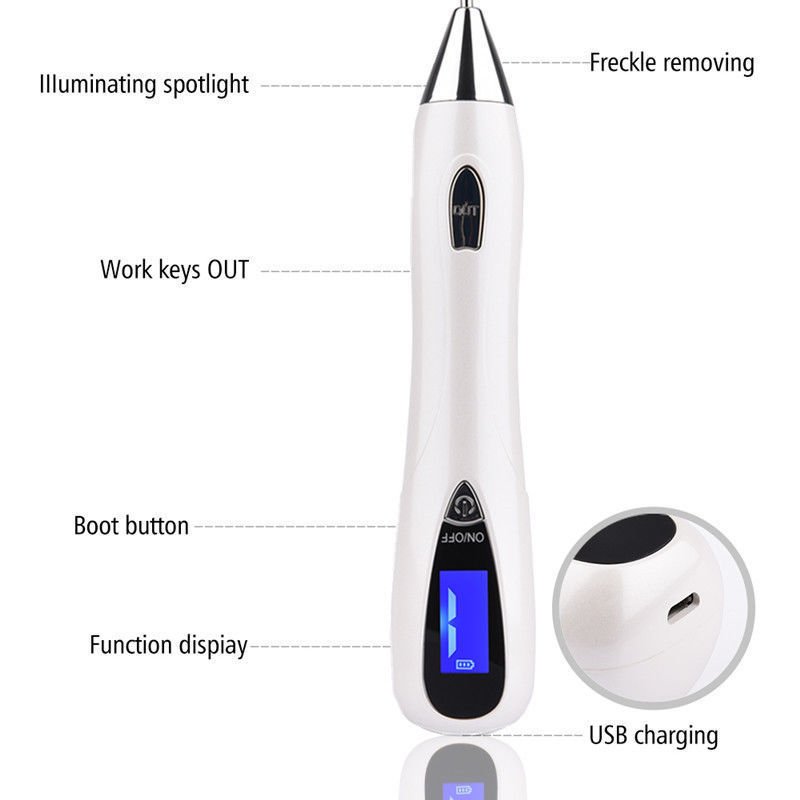 Handheld Laser Freckle Dot Mole Dark Spot Tattoo Removal Pen Beauty Skin Machine