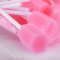 100Pcs/Set of Pink Disposable Sponge Swab for Oral Clinic Cleaning /Make Up Use
