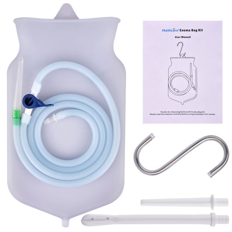 2000ML Disposable Enema Bag Colonic Irrigation Cleansing Kit Medical Supplies