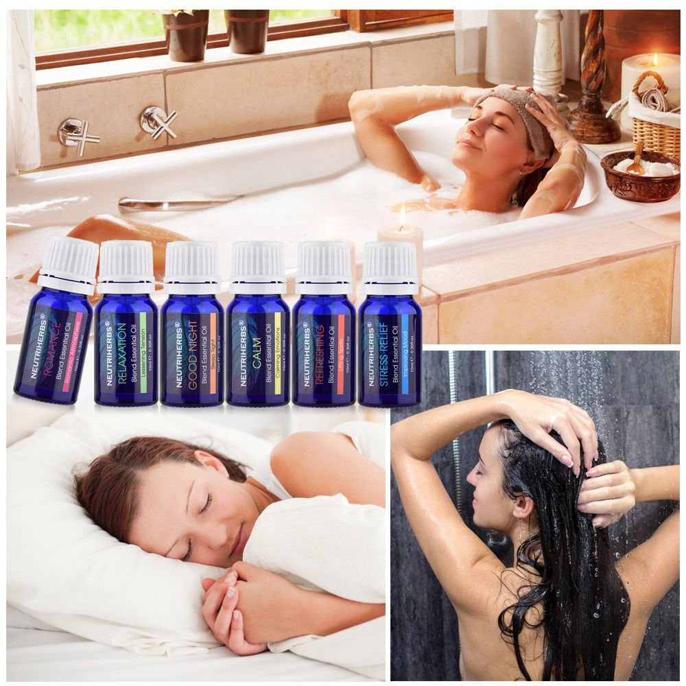 6pcs/Pack Pure Aromatherapy Essential Oil for Air Diffuser Aroma Humidifier US