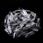 Transparent Fake Nail Art Tips Natural Full French Acrylic Manicure Artificial