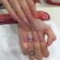 Transparent Fake Nail Art Tips Natural Full French Acrylic Manicure Artificial