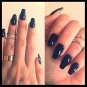 Transparent Fake Nail Art Tips Natural Full French Acrylic Manicure Artificial