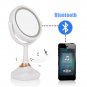 Rotatable Bluetooth Operated Makeup Mirror 5X Magnifying USB LED Music Cosmetic