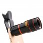 Universal HD 12x Optical Telescope Camera Lens Zoom Clip-on For Mobile Phone US