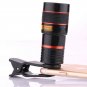 Universal HD 12x Optical Telescope Camera Lens Zoom Clip-on For Mobile Phone US