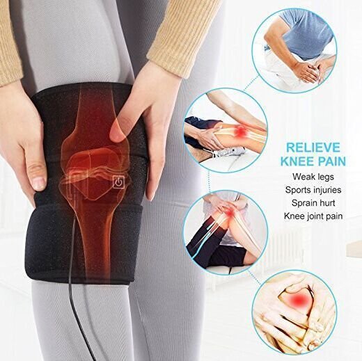 Electric Heated Pad Heat Therapy Knee Wrap Far-Infrared Protect USB Rechargeable
