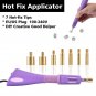 Applicator Wand Heat Gun for Hot fix Hotfix Rhinestone +1x Nail Sequins+Tweezers
