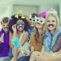 48x Unisex Beard False Whiskers Uncle Mask Masquerade Mask One Size For Festival