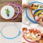 4 Pieces Size Embroidery Plastic Hoops Cross Stitch Hoop Embroidery Circle Set