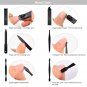 Professional Nail Clipper Set Black Stainless Steel Curved Blades Manicure 15PCS