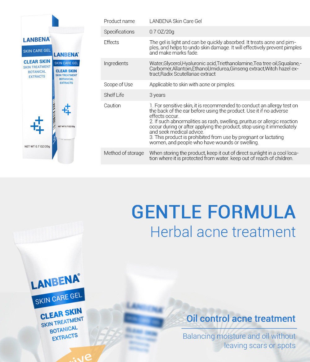 Acne Treatment Gel Cream FAST RELIEF Inflammation cystic pimple face Skin Care