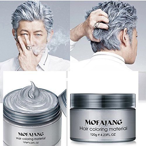 New Professional Silver Grey Hair Wax Hair Pomades Natural Hairstyle Wax