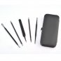 5Pcs Blackhead Acne Comedone Pimple Blemish Extractor Remover Tool Kit Set Black