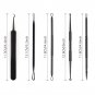 5Pcs Blackhead Acne Comedone Pimple Blemish Extractor Remover Tool Kit Set Black