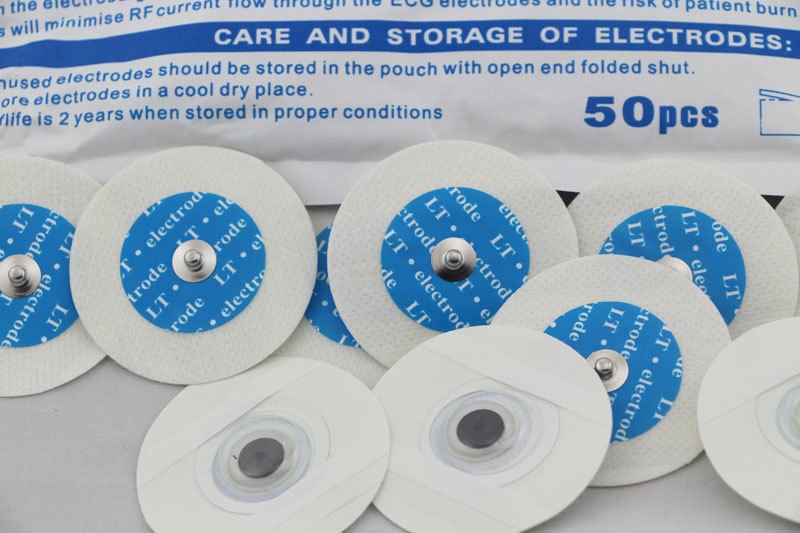 Disposable 50pcs/Bag Sealed Electrode Pads Patches Home ECG EKG Heart