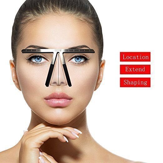 Tattoo Eyebrow Ruler Three-Point Permanent Makeup Stencil Shaper Balance Ruler