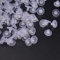 Portable 100 pcs Clear Plastic Jewelry Earring Plugs Earplug Plug replacement