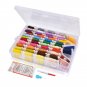 50 Color Embroidery Cross Stitch Floss Thread & Plastic Cards Storage Container