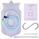 2L Reusable Enema Bag Douche Kit for Colon Cleansing with Silicone Hose BPA-Free