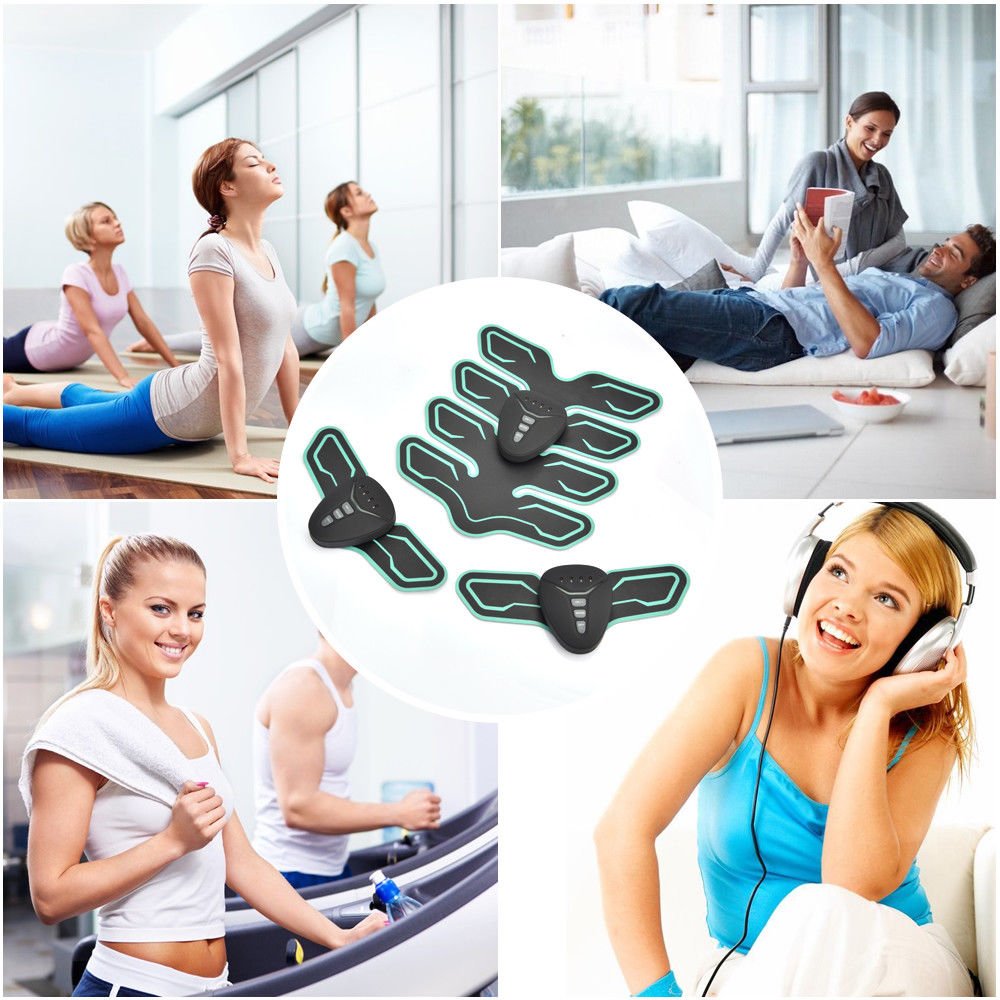 Wireless EMS Electric Muscle Toner Abdominal Toning Belt 8 Pack Abs Fat Burner