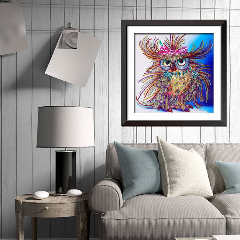 DIY 5D Owl Diamond Embroidery Painting Cross Stitch Craft Kit Home Decoration