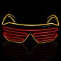Glow LED Glasses Frame Voice Control Light Up Shutter Shades Rave Festival Party