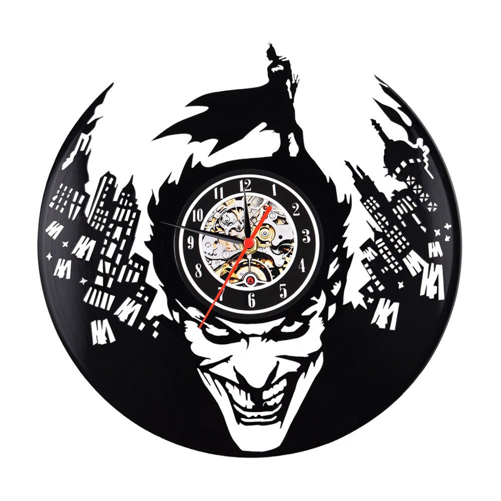 Vinyl 3D Changing Color Remote Control Record LED Wall Light Clock Home Decora