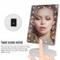 22 LED Lighted Touch Screen Beauty Vanity Makeup Cosmetic Mirror Square Shape