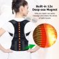 Magnetic Posture Corrector Support Back Shoulder Brace Belt For Men Women Black