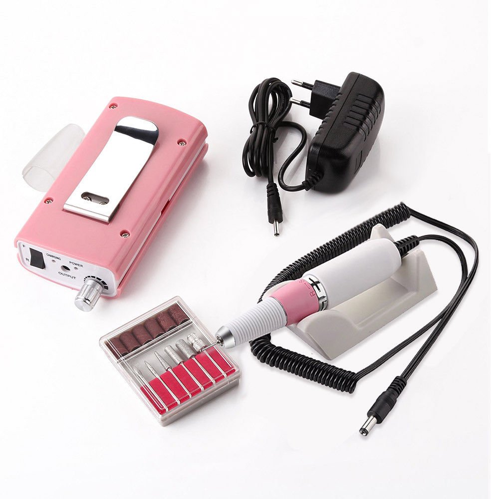 Pro 20000RPM Electric Nail Drill Machine Rechargeable Cordless Portable Manicure